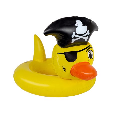 22" Yellow Pirate Duck Swimming Pool Inner Tube Float