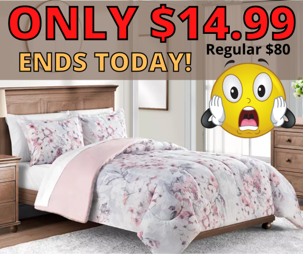 Sunham 3-pc Comforter Sets Only $14.99 (reg $80)
