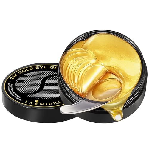 AMAZON Glitches and Price Mistakes La Miura 24K Gold Under Eye Patches - 60 Pcs Eye Masks For Dark Circles Puffiness - Skin Care With Collagen Hyaluronic Acid - Anti-Aging &Amp; Rejuvenating Hydrogel Eye Patch