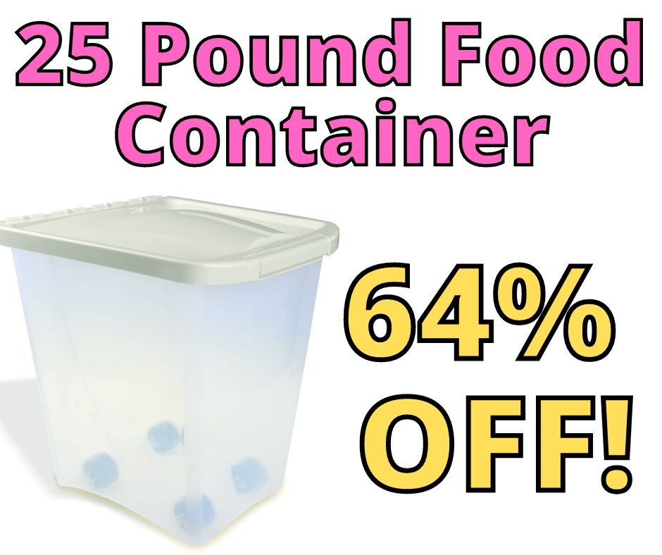 25 Pound Pet Food Storage HOT PRICE on Amazon!