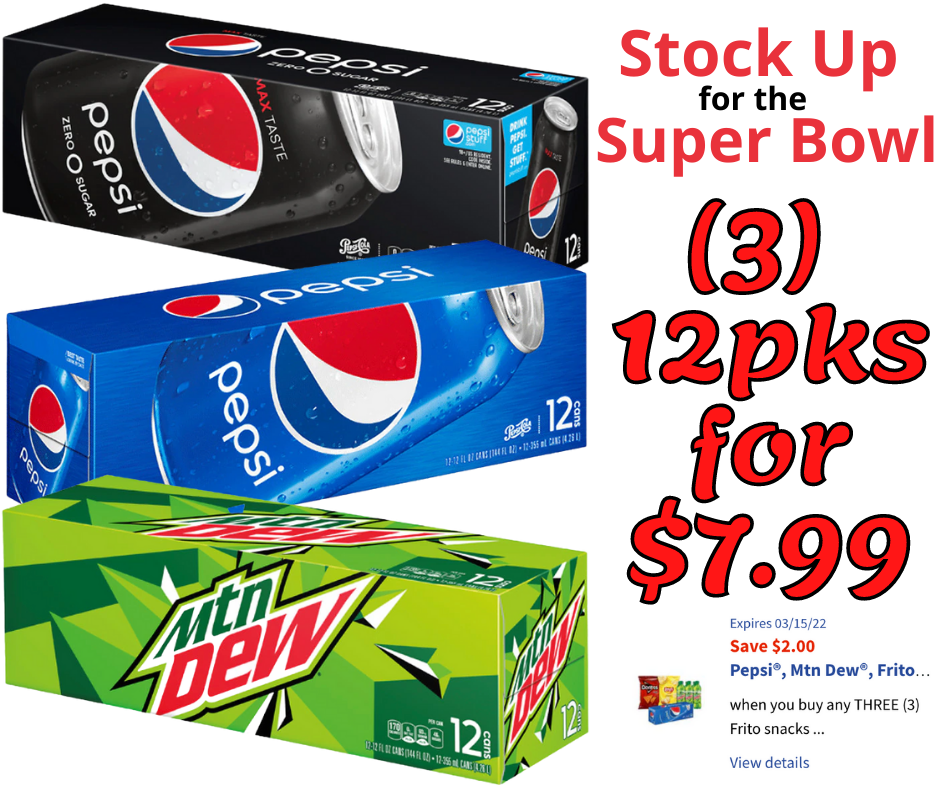 Pepsi (3) 12-Packs for ONLY $7.99! Stock Up!