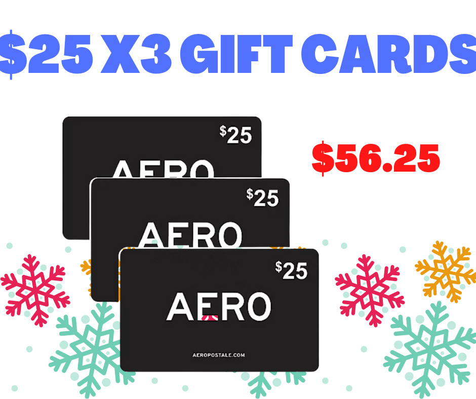 3 25 GIFT CARDS