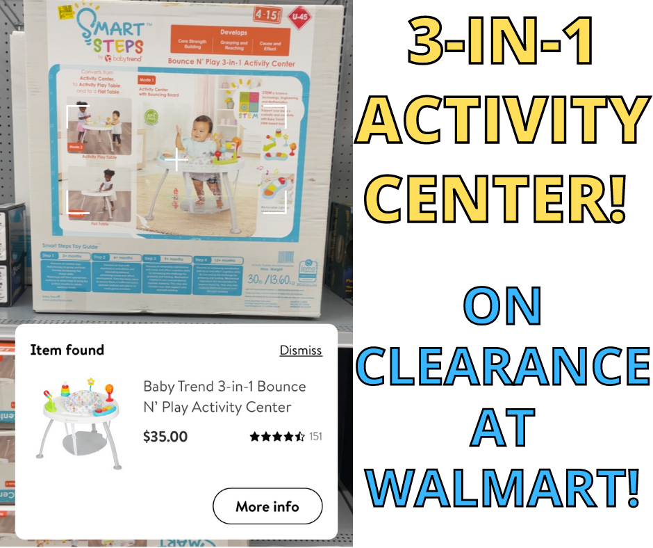 3-In-1 Baby Trend Activity Center On Clearance!