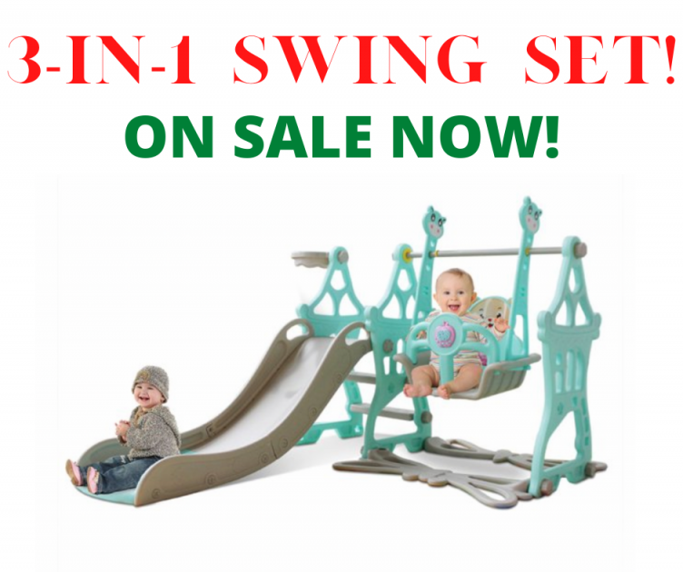 Kids 3-In-1 Swing Set! Hot Savings!