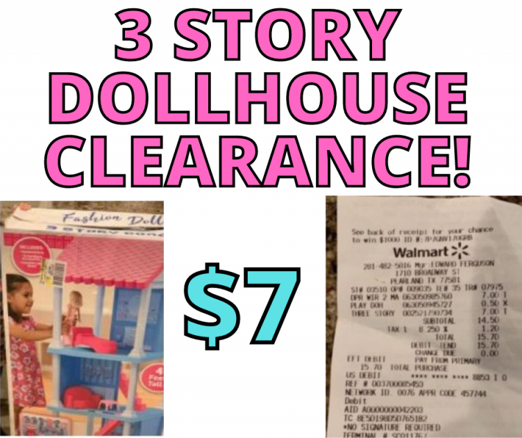 Fashion Dolls 3 Story Doll House JUST $7! RUNNNNNN!