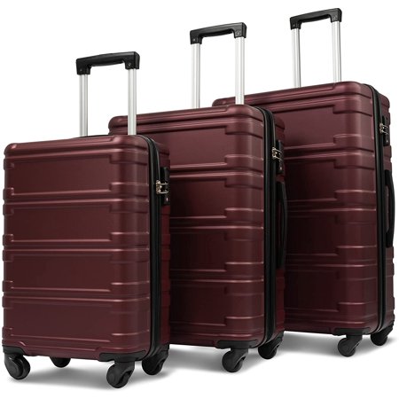 3 Pcs Luggage Set with TSA Lock, Lightweight Expandable Luggage Spinner Suitcase Set Green