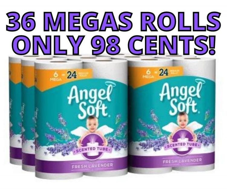 Angel Soft Lavender Scent 36 Mega Rolls Only 98 Cents!