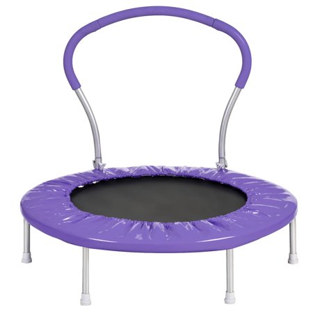 36 Inch Trampoline with Handrail and Safety Cover Mini Parent-Child Trampoline