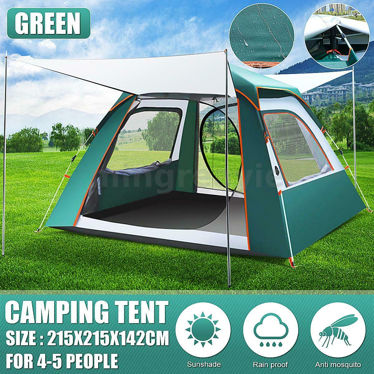 4-5 People Camping Tent Automatic Instant Pop Up Hiking Tent Waterproof Outdoor