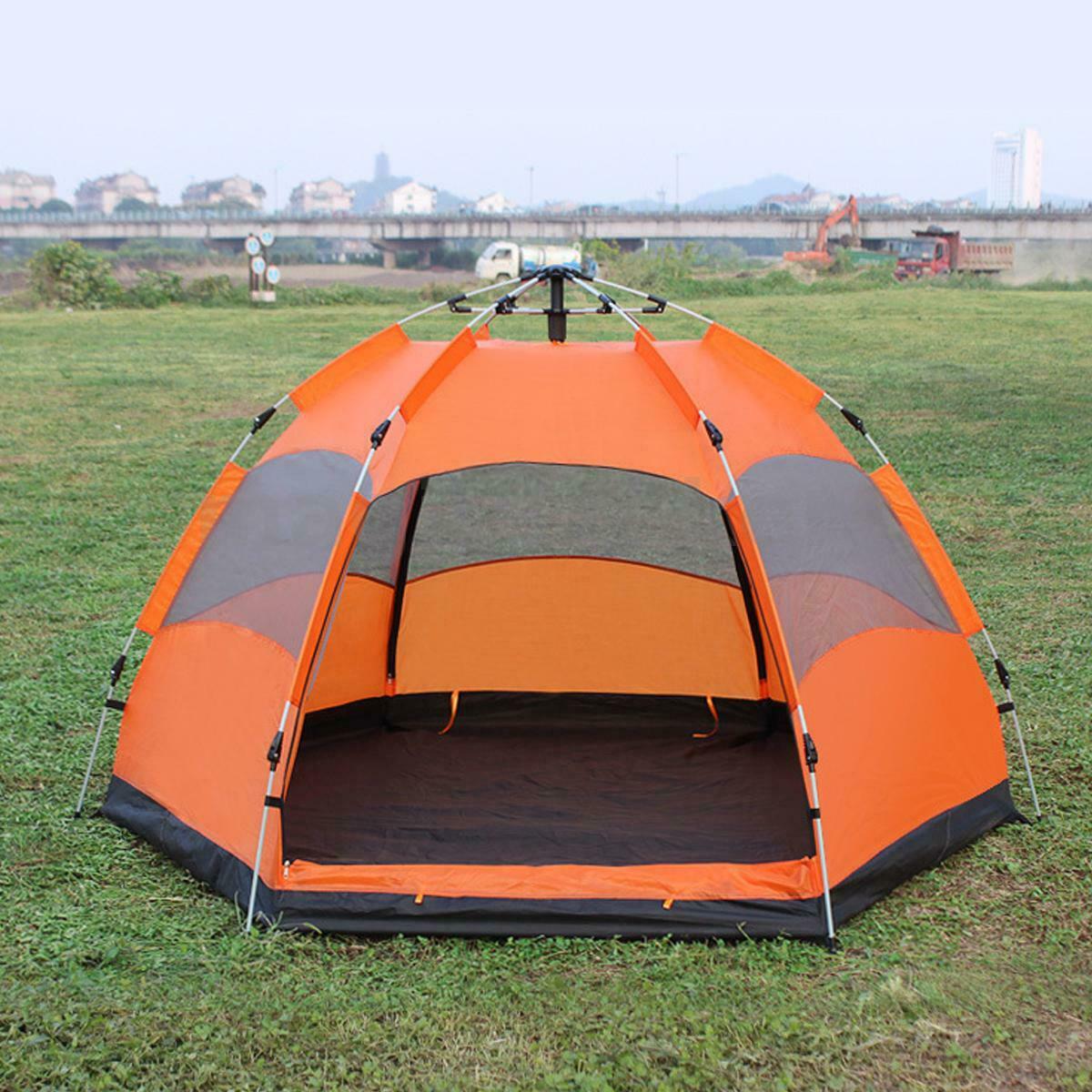 4-6 Person Automatic Camping Tent Large Waterproof Outdoor Hiking Trave .