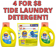 4 FOR 8 TIDE LAUNDRY DETERGENT