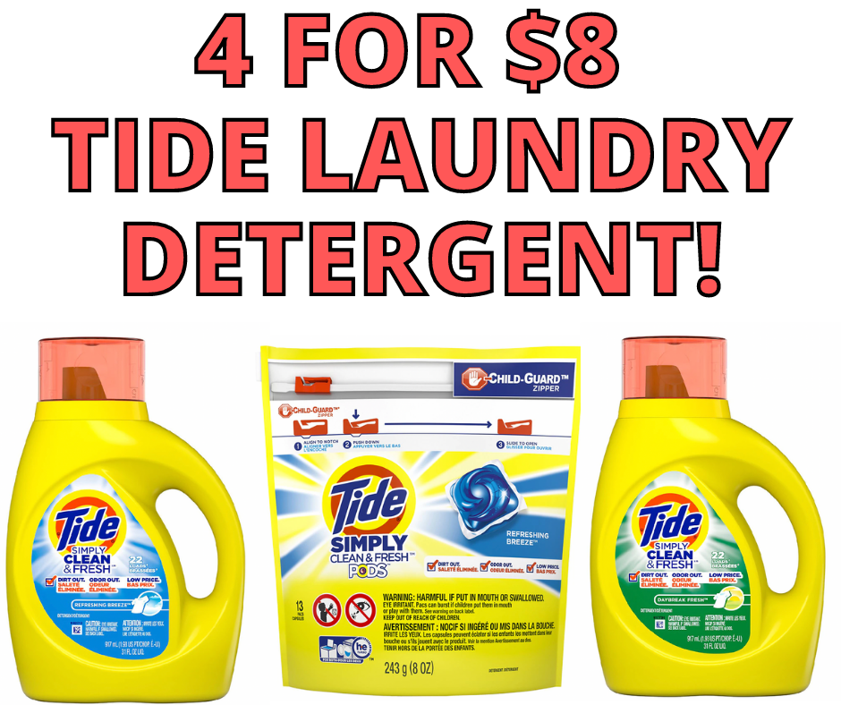 Tide Laundry Detergent 4 For $8 At Walgreens!