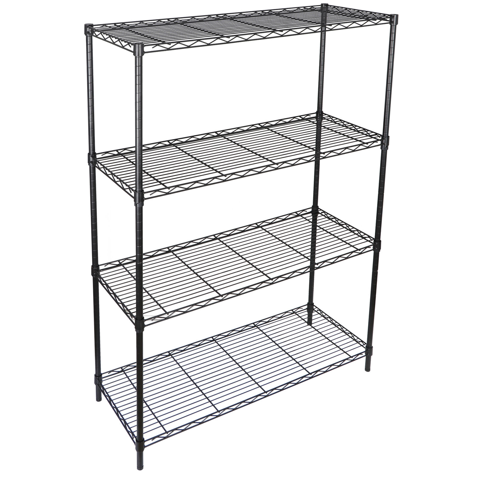 4-Tier Wire Shelving Rack Shelf Household Kitchen Storage Metal Shelf Organizer