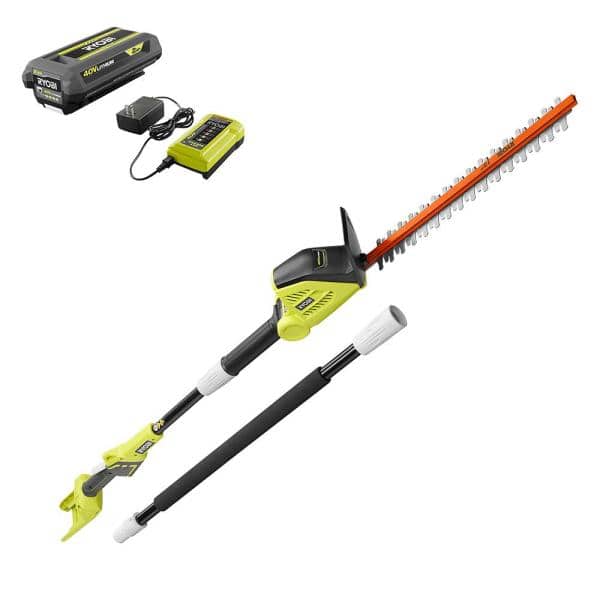 40V 18 in. Cordless Battery Pole Hedge Trimmer with 2.0 Ah Battery and Charger on Sale At The Home Depot