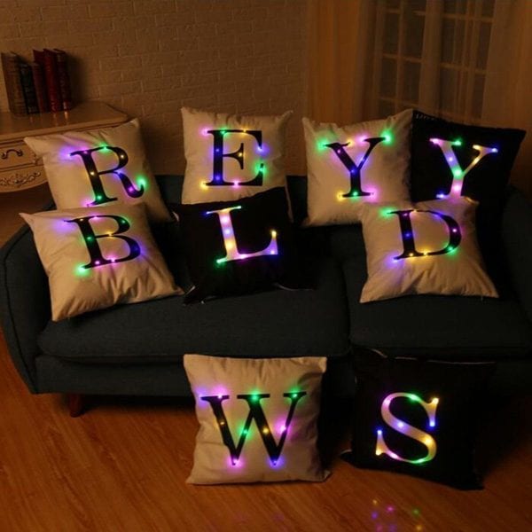 Magshion LED Light 26 Alphabet Letter Throw Pillow Case Cover JUST 8.99!!!