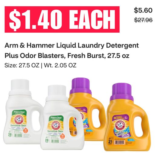 Arm & Hammer Laundry Detergent $1.40 EACH WYB 4 at CVS! 468996296 2516714758518231 5065039892902965461 N