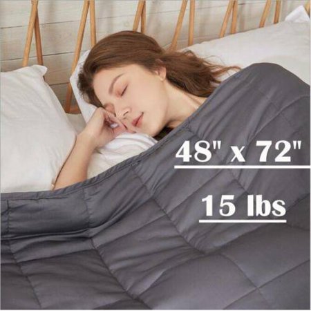 48x72" Weighted Blanket Full Queen Size Reduce Stress 15lb
