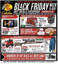Bass Pro Shops and Cabela’s Black Friday Ad