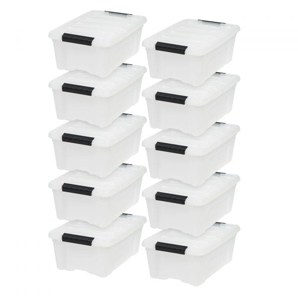 Plastic Storage Boxes with Latches 10pk Walmart Deal!!  Run