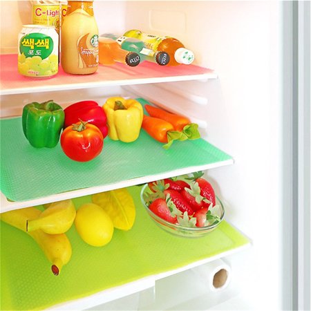4PCS Home Kitchen Fridge EVA Antibacterial Antifouling Mildew Moisture Absorption Pad Refrigerator Mats Easy Clean