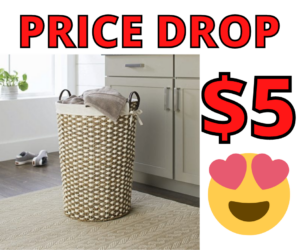 Better Homes & Gardens Woven Hamper Just $5 at Walmart!!