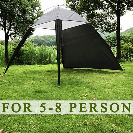 5-8 Person Triangle Beach Tent Outdoor Sun Shelter Cabana Sun Shade Camping Canopy Easy Set Up Light Weight