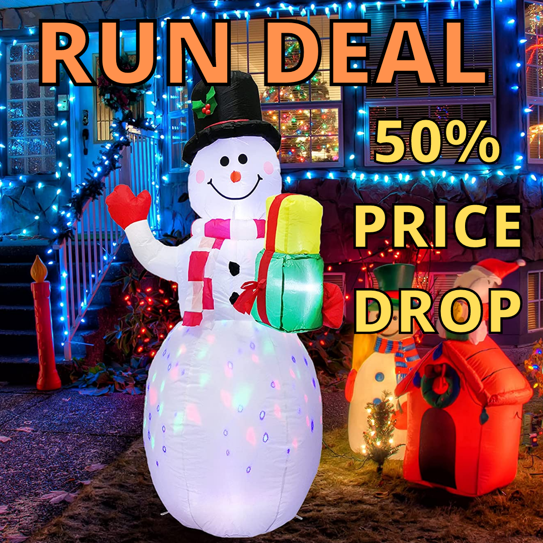 Christmas Inflatables Snowman 50% Price Drop On Amazon