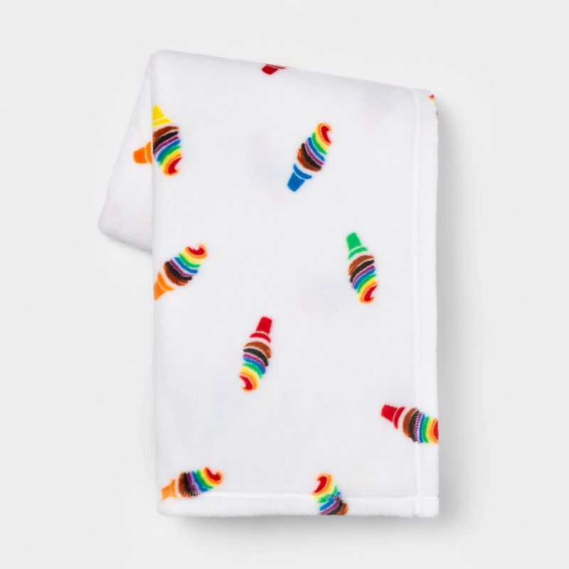 50"x60" Printed Plush Throw Blanket Ice Cream - Pride