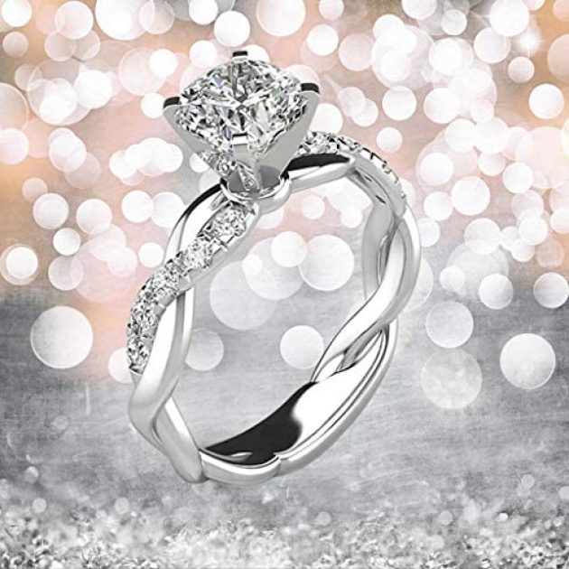 Diamond Silver Ring 90% Off With Code!