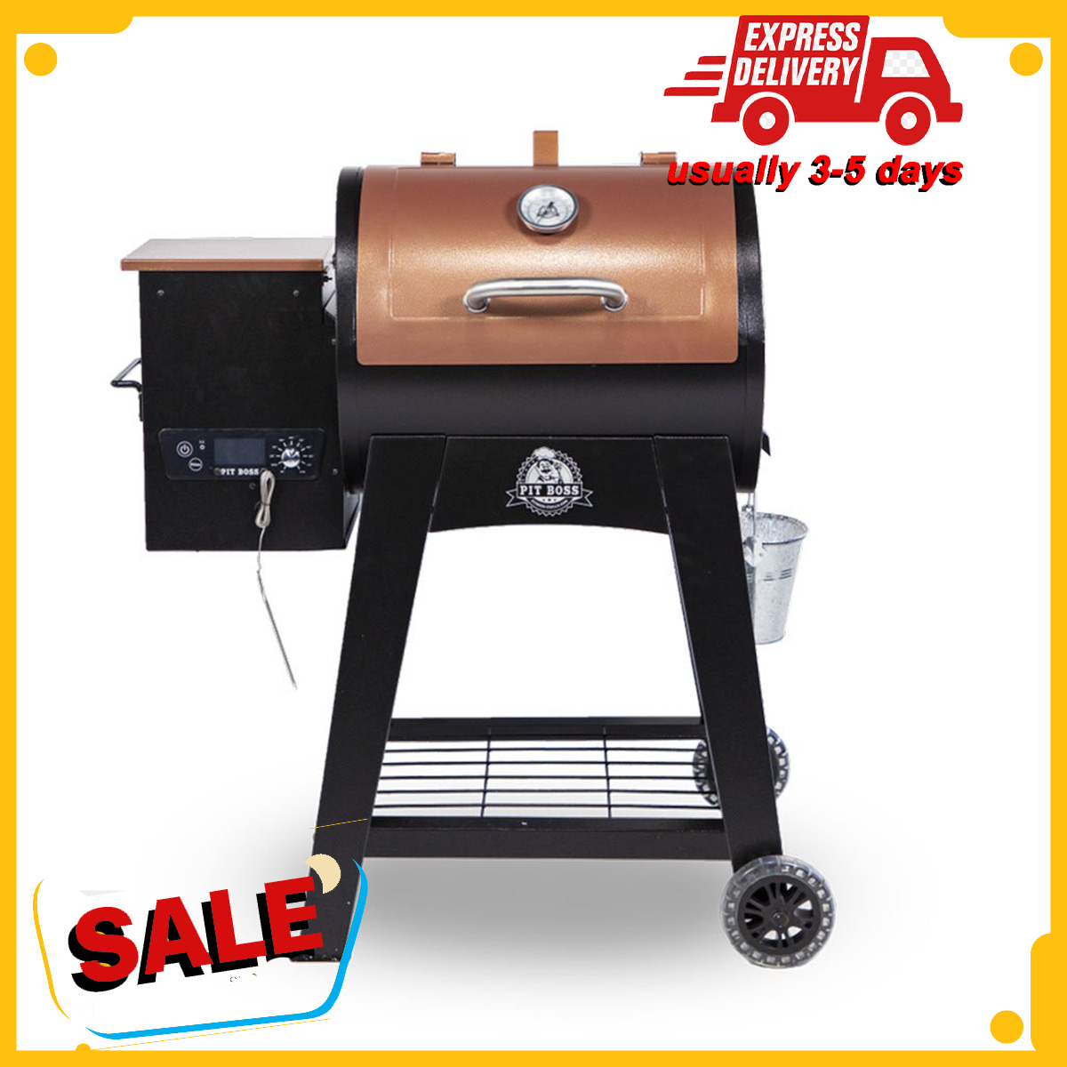 540 sq. in. Pit Boss Lexington Wood Pellet Grill w/ Flame Broiler and Meat Probe