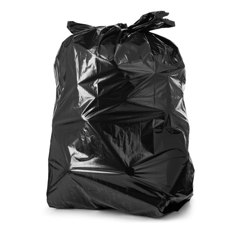 55 Gallon Trash Bags Heavy Duty, (50 Count W/Ties) Tall Large Black Garbage Bags.