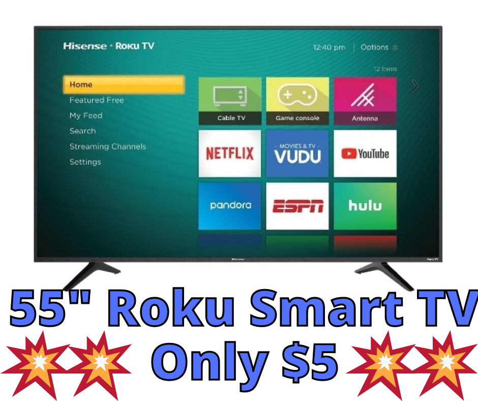 55″ Roku Smart TV Only 5