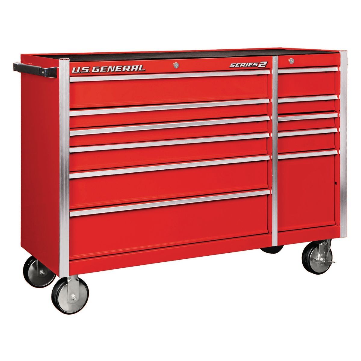 56 in. x 22 in. Double Bank Roller Cabinet, Red on Sale At Harbor Freight Tools