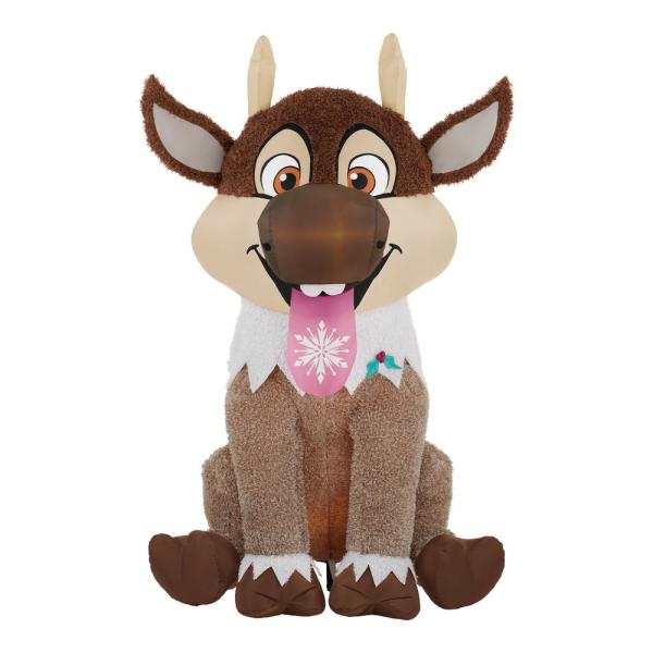 6 ft Pre-Lit LED Disney Airblown Plush Baby Sven with Snowflake Christmas Inflatable