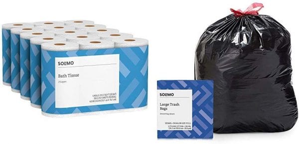 Solimo Toilet Paper and Trash Bag Bundle ON SALE at Amazon!