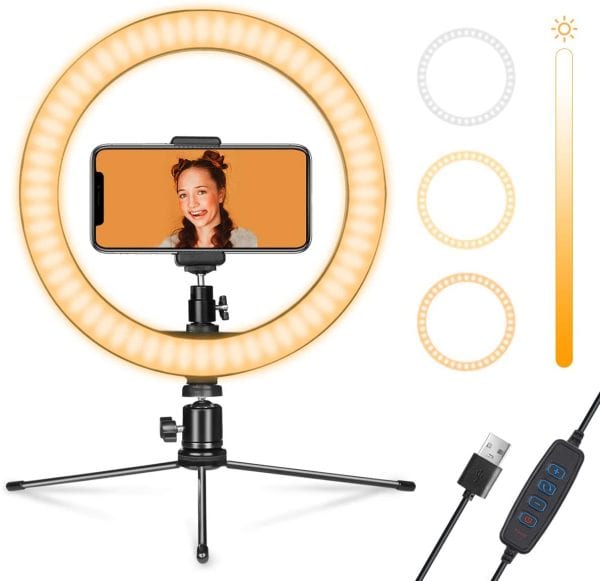 FREE Ring Light 10″ with Stand & Phone Holder From Amazon!