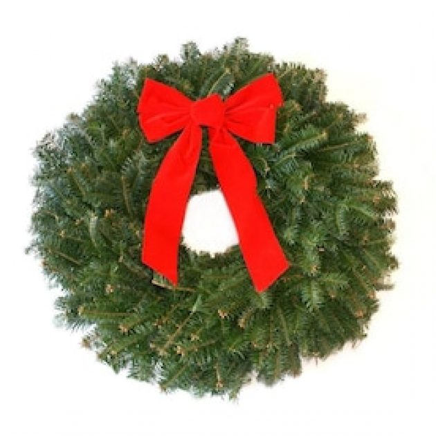 22-in Real Fraser Fir Christmas Wreath With Bow Now Only .49 At Lowes!
