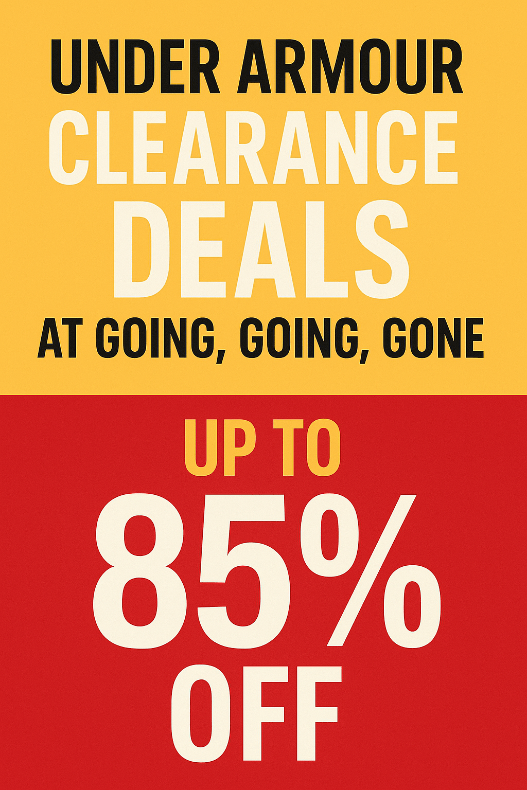 Under Armour Clearance Deals at Going, Going, Gone Up to 85% off 66E27E23 3085 4B07 Afe2 299A7F8Bf3A9