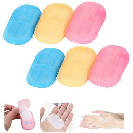 20pcs Portable Disposable Box Soap Paper Sheets Travel Hand Washing Scented – WALMART