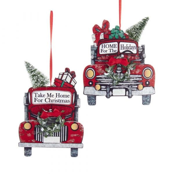 Christmas Clearance! Red Truck Ornaments 2-Piece Set at Walmart!