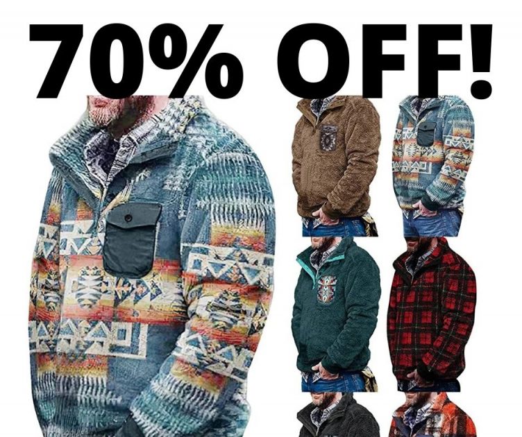 Men’s Sherpa Sweatshirts 70% Off On Amazon!