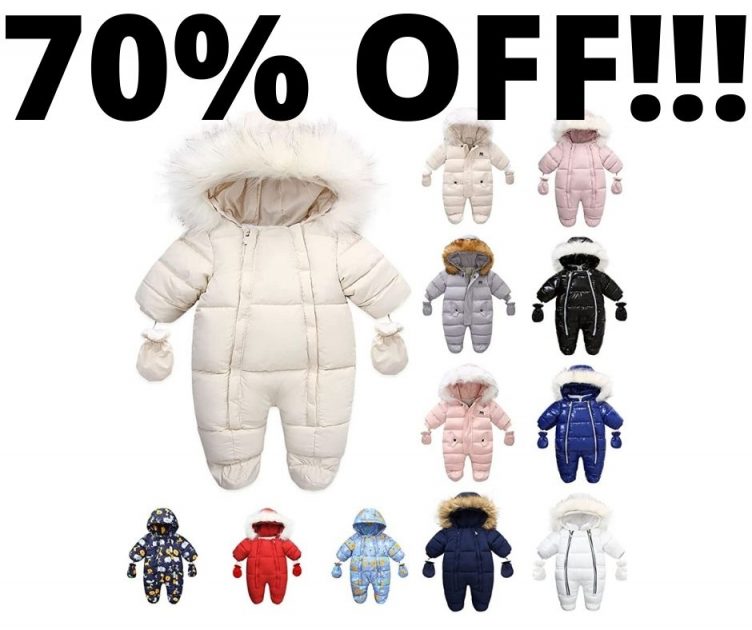 Baby Snowsuits 70% Off With Code On Amazon!