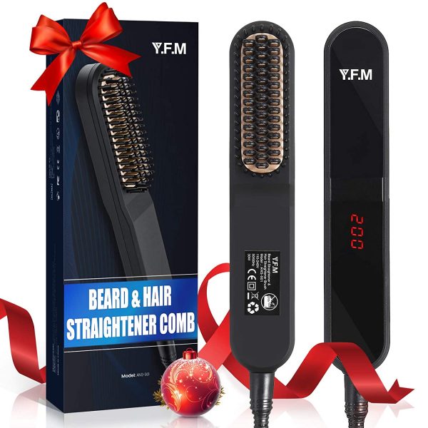 Beard Straightener for Men Double Discount on Amazon!! Perfect Fathers Day Gift!