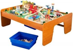KidKraft Ride Around Town Wooden Train Set and Table Prime Day Deal!