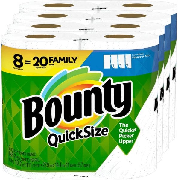 Bounty Quick-Size Paper Towels, 8 Family Rolls JUST $0.42 At Amazon!