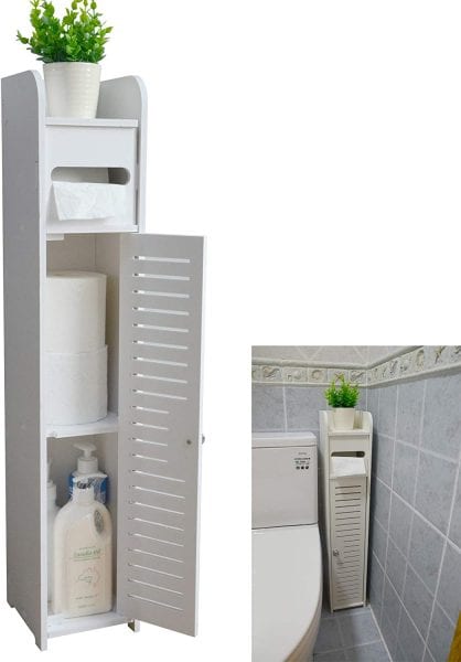 Small Bathroom Storage Corner Floor Cabinet DOUBLE DISCOUNT