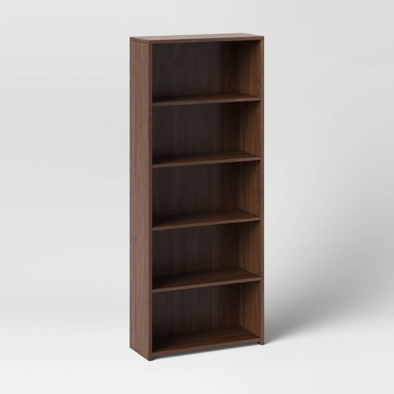 72.87" Brannandale 5 Shelf Bookcase Walnut - Project 62™