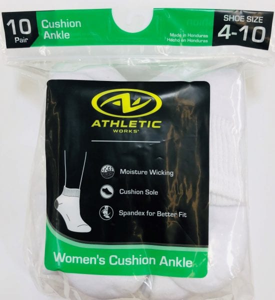 Athletic Works Women’s Half Cushion Ankle Socks $0.25 at Walmart!