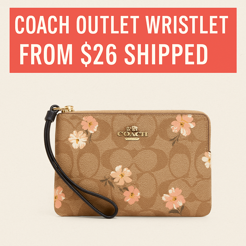 ✅ Coach Outlet Wristlet from $26 Shipped