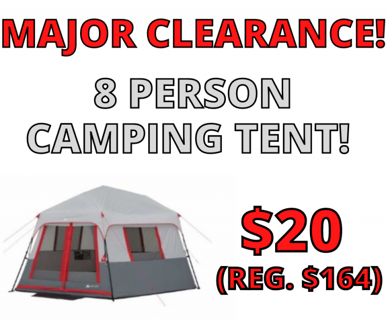 8 Person Camping Tent ONLY $20! (reg. $164) At Walmart!